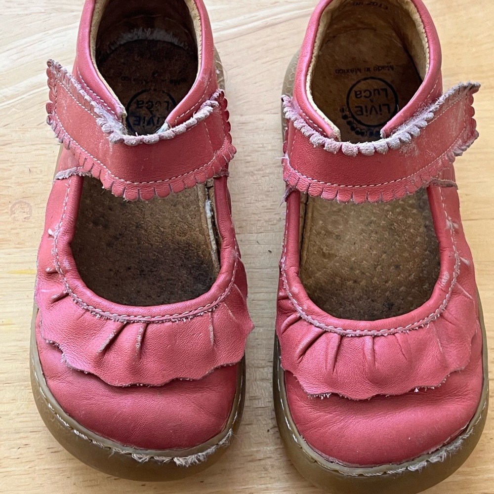 Livie & Luca Pink Ruches Mary-Jane’s Sz 13 Y